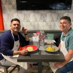 Tasting fettuccine during 1 hour pasta class